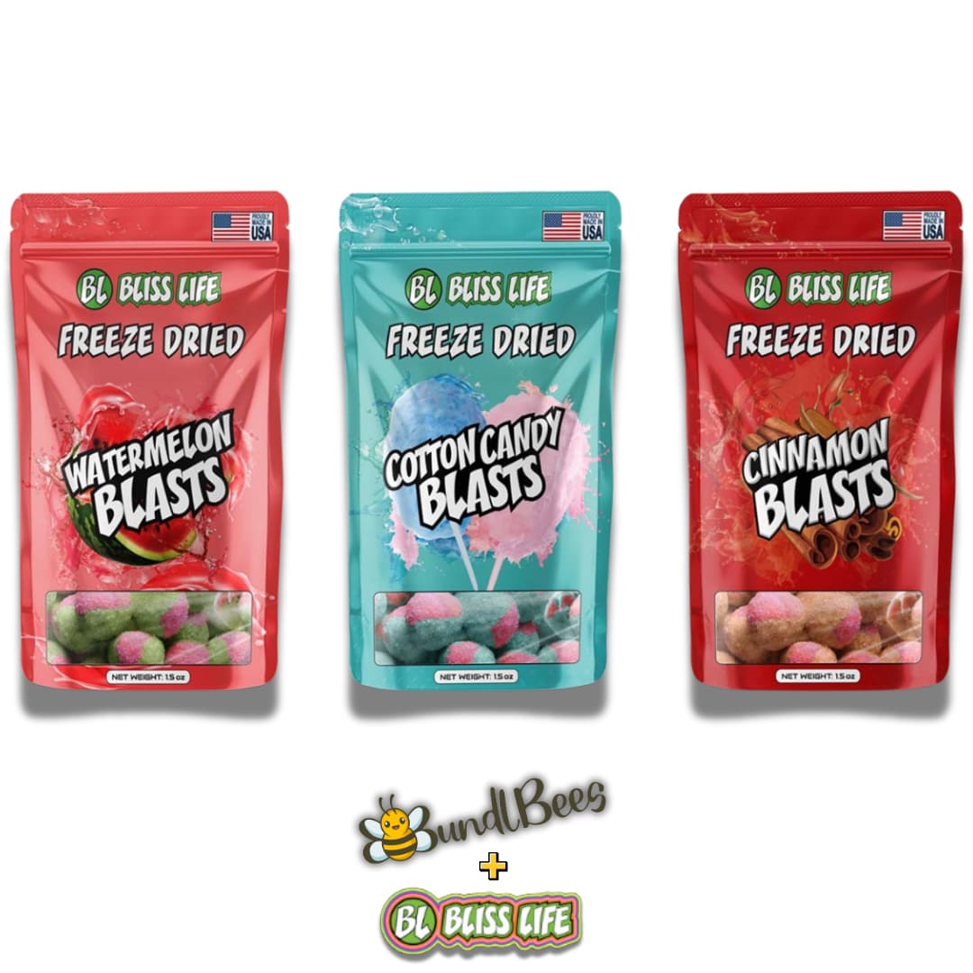 Variety sample pack of freeze dried candies